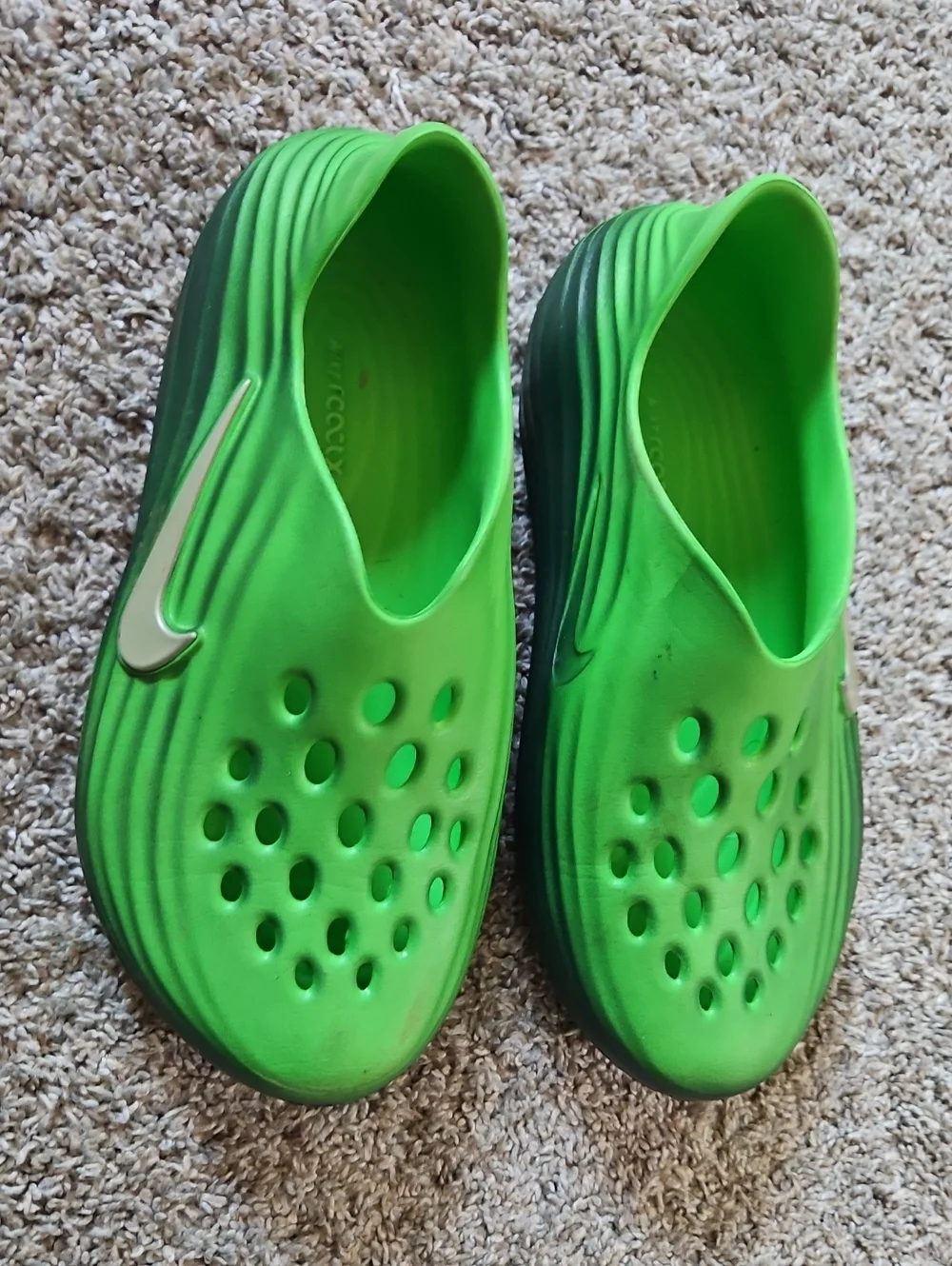Nike Kids Bright Green Slip-On Water Clog